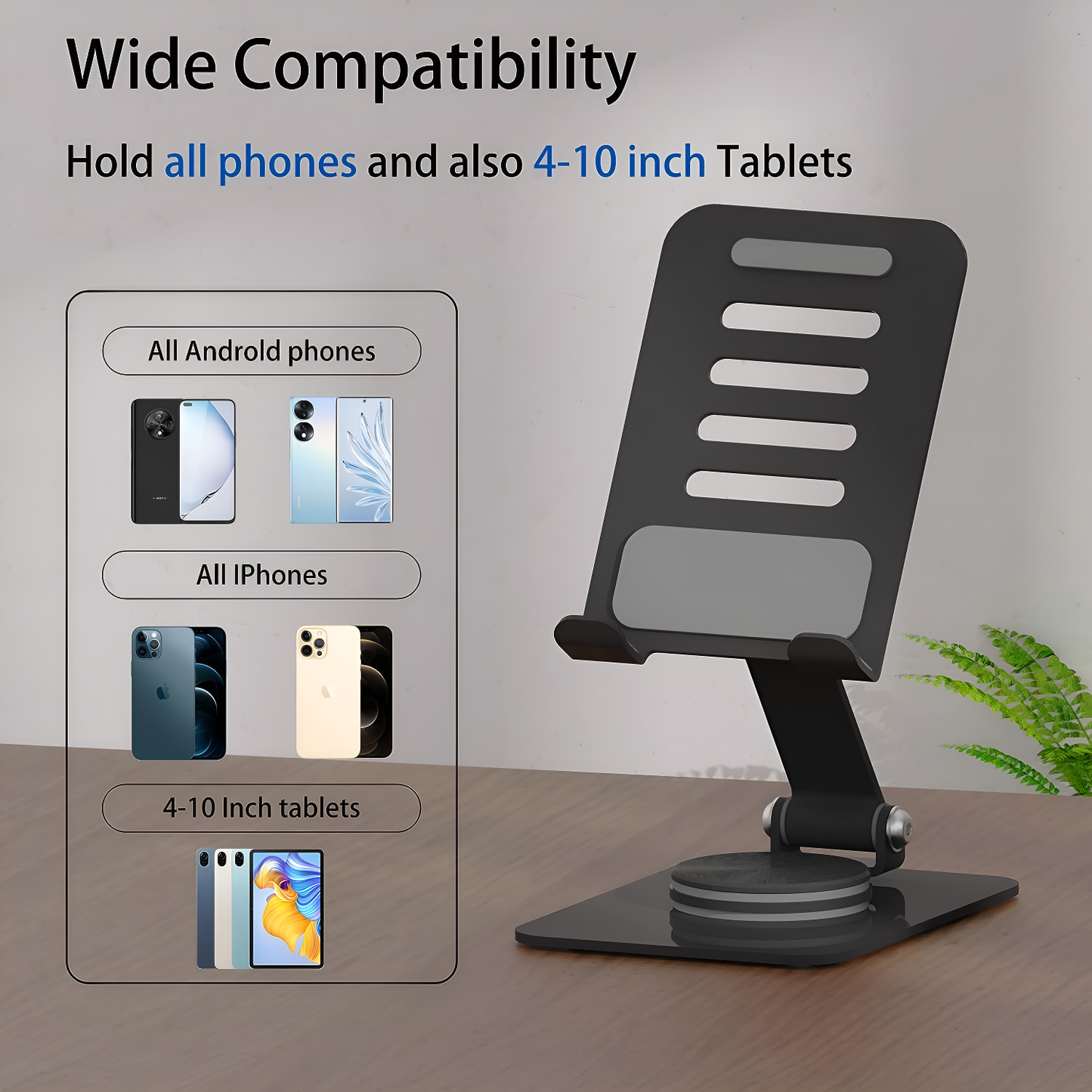 Wellown 360° Rotation Desktop Stand