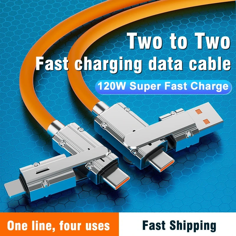 Wellown 4 In 1 Turbo Data Cable