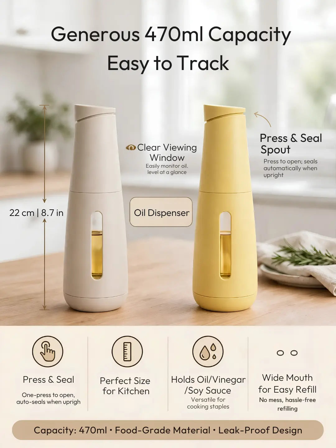Press & Seal Oil Dispenser