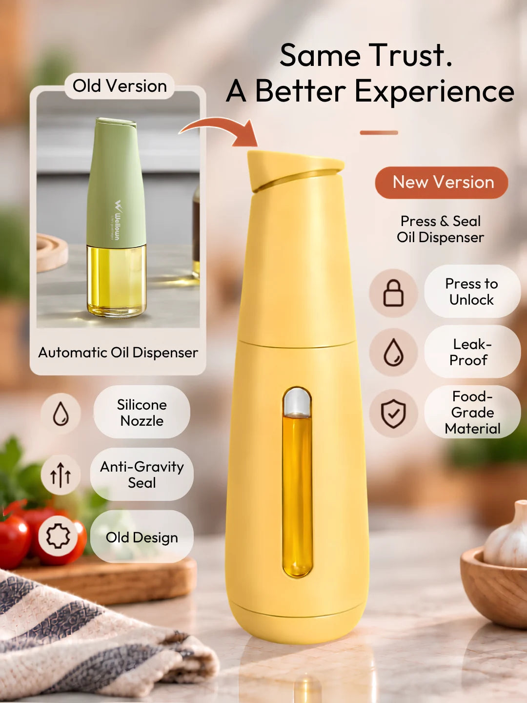 Press & Seal Oil Dispenser